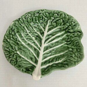 Vintage Bordallo Pinheiro Cabbage Salad Plates * Very Good Condition